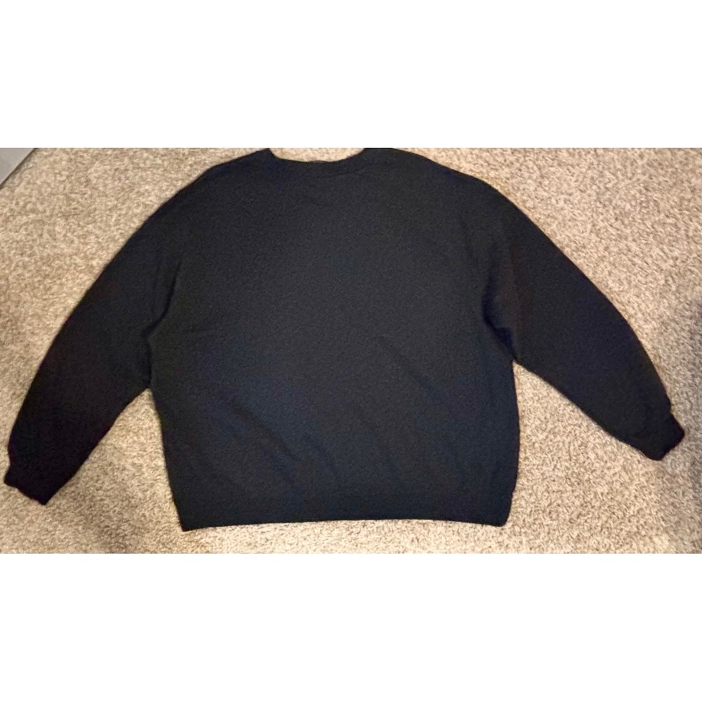 Jordan Crewneck Sweatshirt Mens XL Black Excellent Jumpman Logo Fleece Pullover - Picture 2 of 3